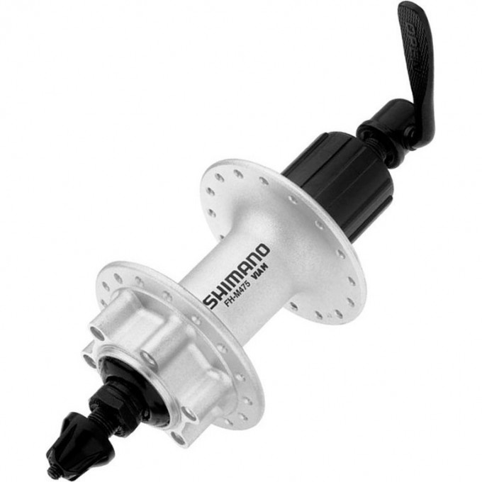 Втулка передняя SHIMANO M475, 32 отверстий, 6-болт, QR, серебристый EHBM475BS5 Втулка передняя SHIMANO M475, 32 отверстий, 6-болт, QR, серебристый EHBM475BS5