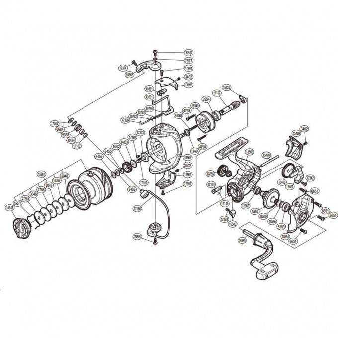 Запчасть для катушки SHIMANO BODY ASSEMBLY корпус RD18566 Запчасть для катушки SHIMANO BODY ASSEMBLY корпус RD18566