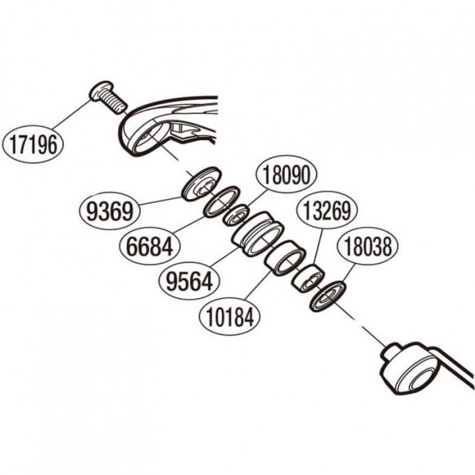 Запчасть для катушки SHIMANO LINE ROLLER SET набор ролика лескоукладывателя PK0429 Запчасть для катушки SHIMANO LINE ROLLER SET набор ролика лескоукладывателя PK0429
